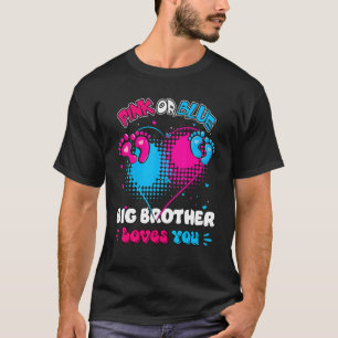 Rosa oder blaues Herz Big Brother Lieben Sie Dusch T-Shirt