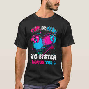 Rosa oder blaues Herz Big Brother Lieben Sie Dusch T-Shirt