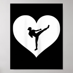 Rosa oder blaues Kickbox-Shirt Geschenk für weibli Poster
