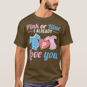 Rosa oder blaues Party Babydusche Geschlechtsverke T-Shirt