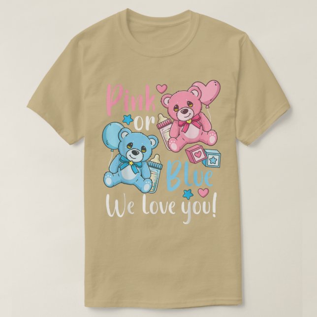 Rosa oder blaues Party T-Shirt (Design vorne)