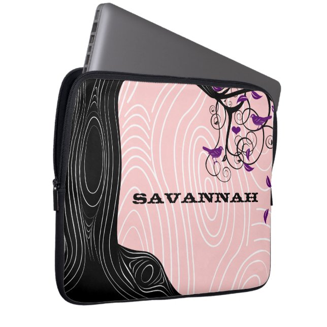 Rosa oder eine beliebige Farbe Holzkörnchen obere  Laptopschutzhülle (Vorne Rechts)