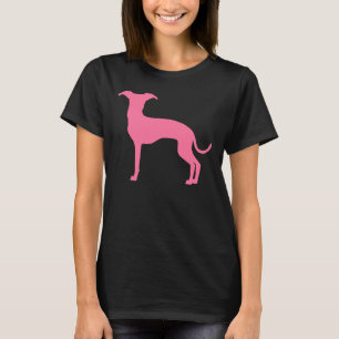 Rosa (oder Ihre Farbe) italienische Greyhound-Silh T-Shirt