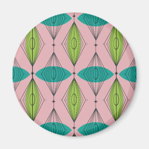 Rosa Ogee u. Sternexplosion-runder atomarmagnet Magnet