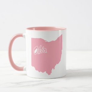 Rosa Ohio-State-Form-Tasse Tasse