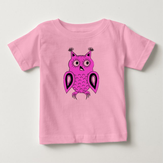 Rosa Ohr Baby T-shirt (Vorderseite)