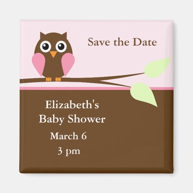 Rosa Ohr Magnet (Vorne)