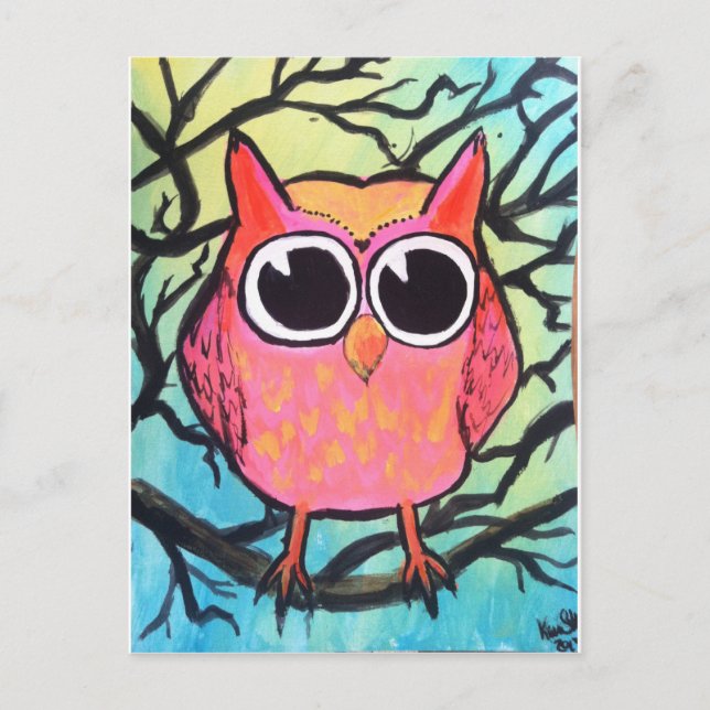 Rosa Ohr Postkarte (Vorderseite)
