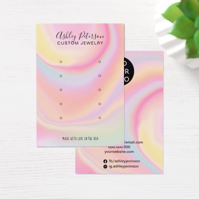 Rosa Ohrring Einhorn-Ohrring (Schreibtisch)