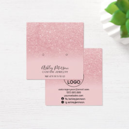 Rosa Ohrringe aus farbigen Glitzer-Glitzern