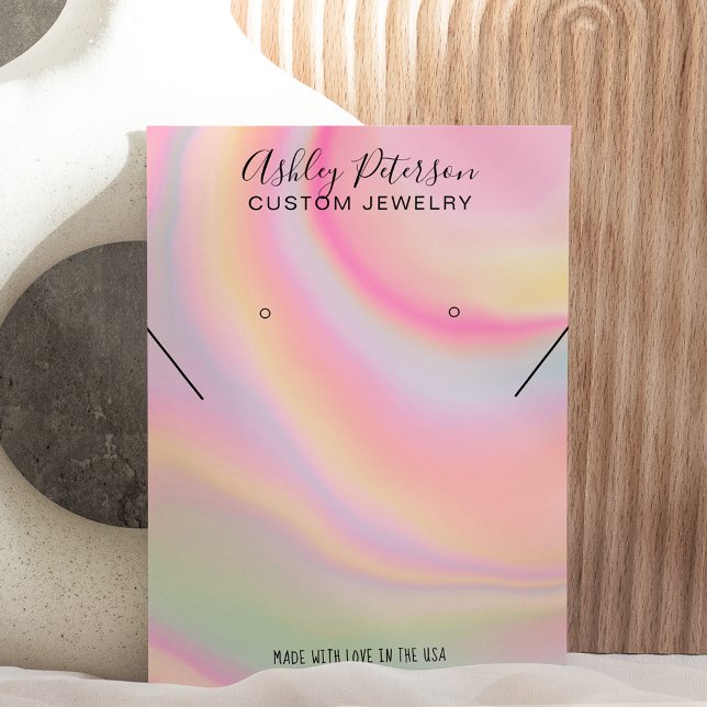 Rosa Ohrringe aus Regenbogen-Marmor (Von Creator hochgeladen)