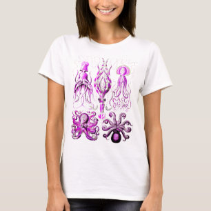 Rosa Oktopus Meereswelt Seeschifffahrt T-Shirt