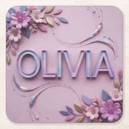 Rosa Olivia Rosa Blume Untersetzer Set