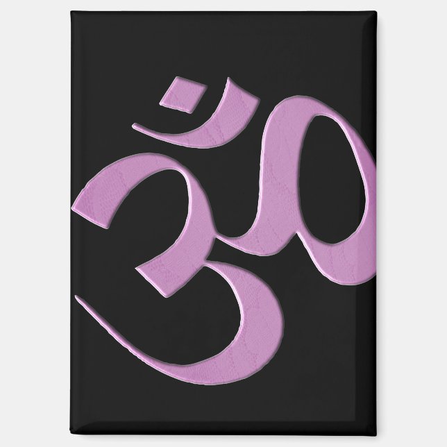 Rosa Om  Magnet (Vorderseite)