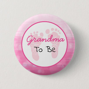Rosa Oma zum Kinderdusche Button
