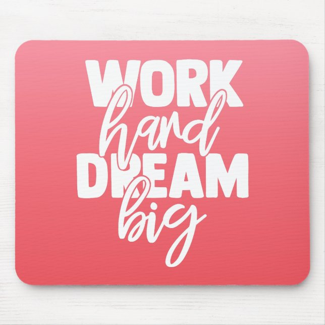Rosa Ombre Arbeit harter Traum Big Mousepad (Vorne)