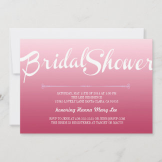 Rosa Ombre Bridal Dusche Einladung
