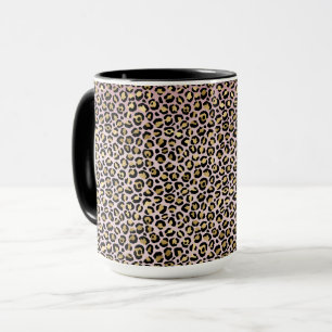 Rosa Ombre Gold Black Leopard     Tasse