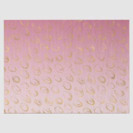 Rosa Ombre Gold Chic Circles Seidenpapier