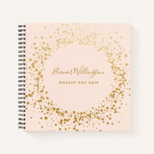 Rosa Ombre Gold Konfetti Punkte Kreativ  Notizbuch