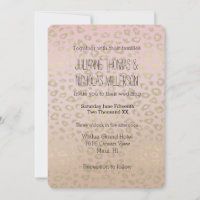 Rosa Ombre Gold Leopard Print Wedding