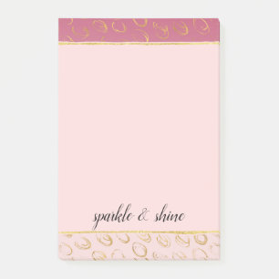 Rosa Ombre Gold Schicke Kreise Post-it Klebezettel