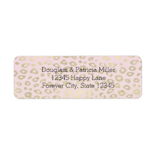 Rosa Ombre Goldleopard-Druck