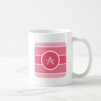 Rosa Ombre Monogramm Tasse
