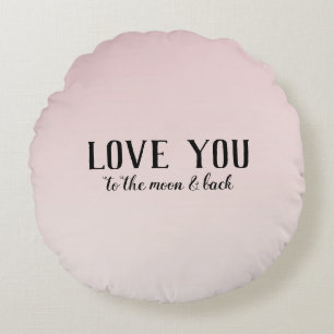 Rosa Ombre Rundes Kissen