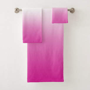 Rosa Ombre Steigungs-Farbbad-Tuch-Set Badhandtuch Set