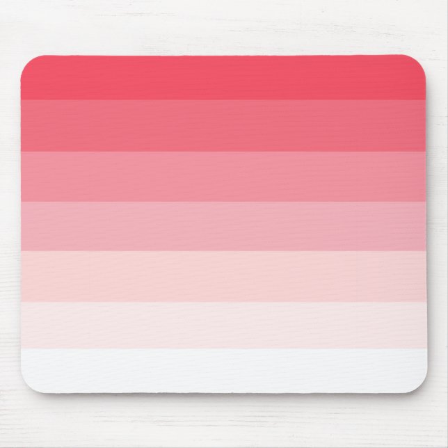 Rosa Ombre Streifen Mousepad (Vorne)
