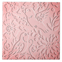 Rosa Ombre Vogel Woodland eingebettet in florale N