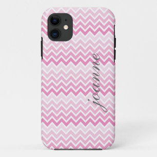 Rosa Ombre Zickzack personalisierter I Kasten Case-Mate iPhone Hülle