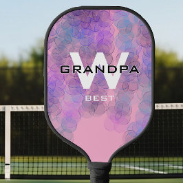 Rosa Opa Monogrammiert Pickleball Schläger