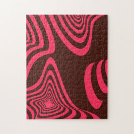 rosa, optisches, trendiges, cooles, abstraktes geo puzzle