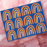 Rosa Orange Blue Sweet Rainbow Pattern Postkarte<br><div class="desc">Fügen Sie Ihren eigenen Text auf der Vorder- und Rückseite,  oder ändern Sie die Farben. Werfen Sie einen Blick in meinen Shop für mehr!</div>