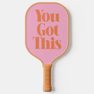 Rosa Orange Du Schaffst Das Fette Motivationsbotsc Pickleball Schläger