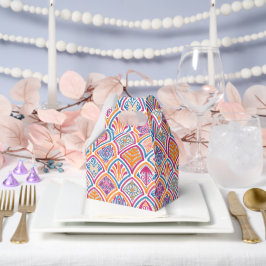 Rosa orange gelbe Aquamarine Decorative Fan-Hochze Geschenkschachtel