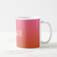 Rosa Orange Gradient benutzerdefinierte Tasse