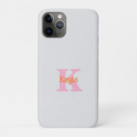 Rosa Orange Grau Graue Girly Moderne, benutzerdefi