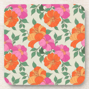 Rosa Orange Green Untersetzer Set