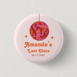 Rosa Orange Groovy Button