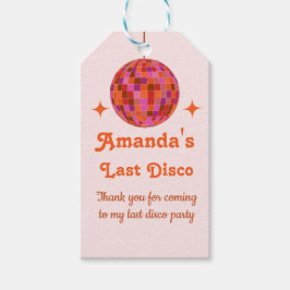 Rosa Orange Groovy Geschenkanhänger