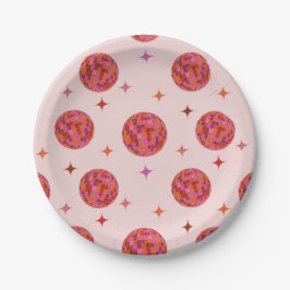 Rosa Orange Groovy Pappteller