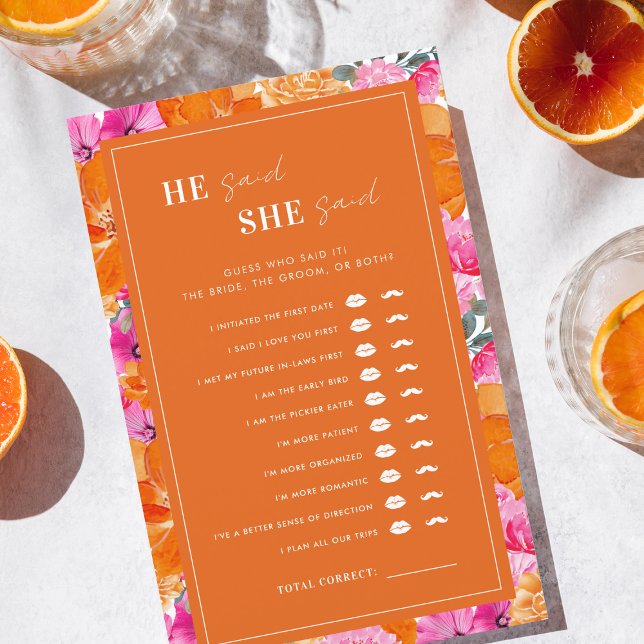 Rosa Orange lebhafte Blume Er sagte, sie sagte Spi (Von Creator hochgeladen)