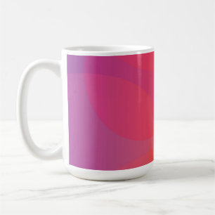 Rosa, orange, modern, einfach, cool, trendig kaffeetasse