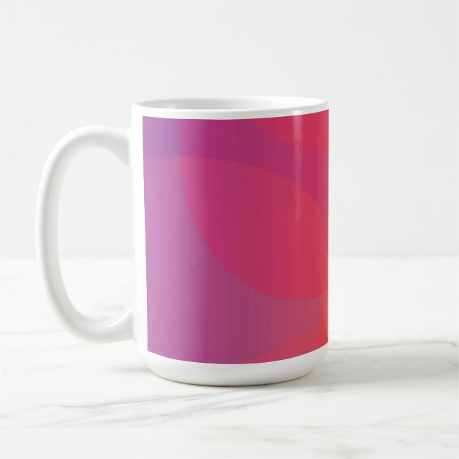 Rosa, orange, modern, einfach, cool, trendig kaffeetasse (Links)