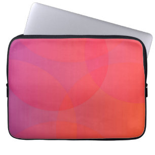 Rosa, orange, modern, einfach, cool, trendig laptopschutzhülle