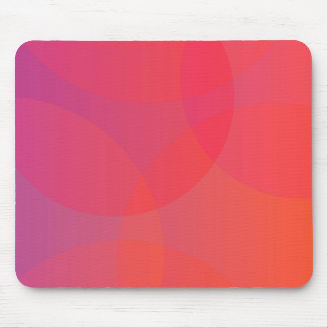 Rosa, orange, modern, einfach, cool, trendig mousepad (Vorne)