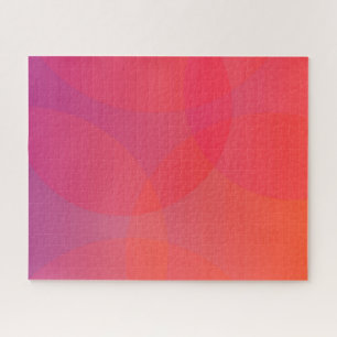 Rosa, orange, modern, einfach, cool, trendig puzzle
